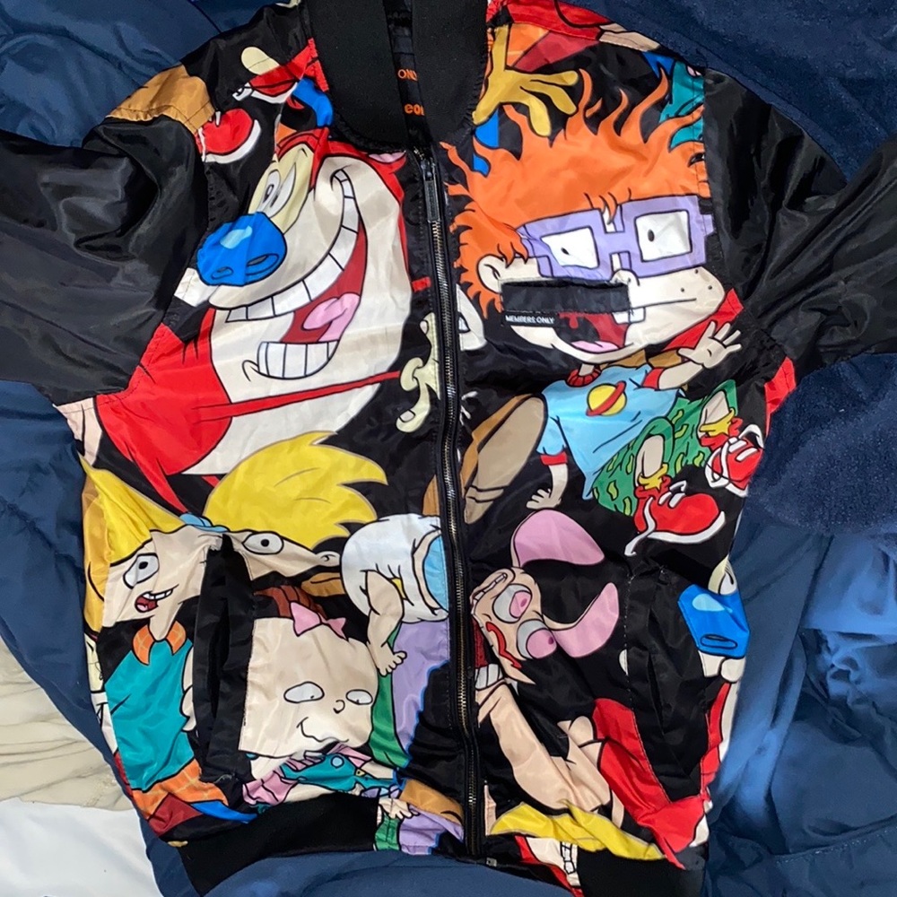 multi character Members Only nickelodeon jacket (no hood)